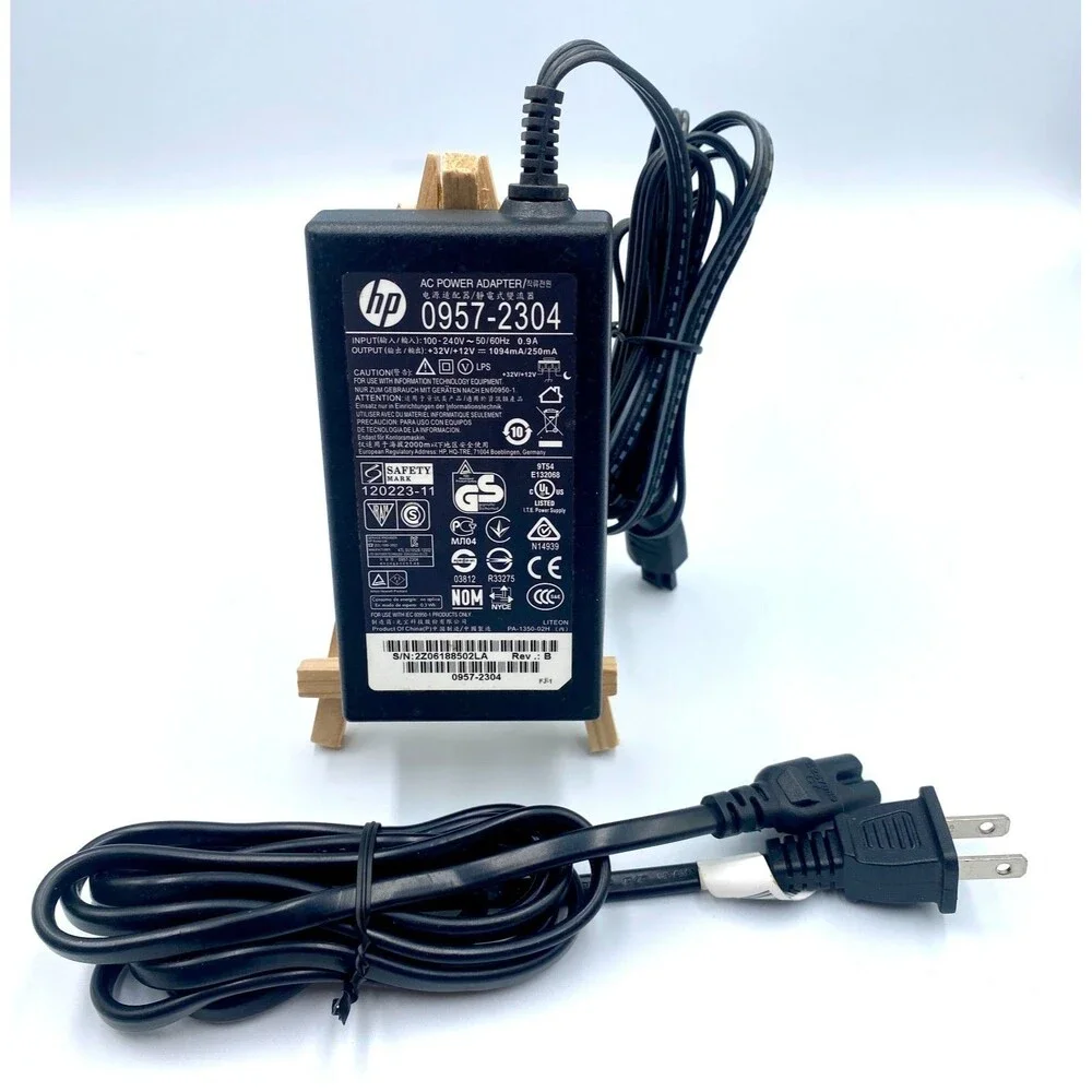 HP 0957-2304 HP 6600 6700 7110 7510 7515 35W 12V 250mA 3-Pin Printer AC Adapter